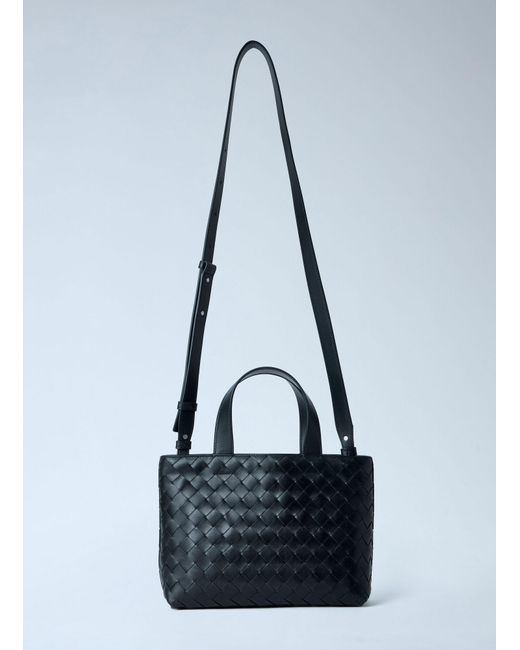 Bottega Veneta Blue Mini Intrecciato Zipped Tote Bag for men
