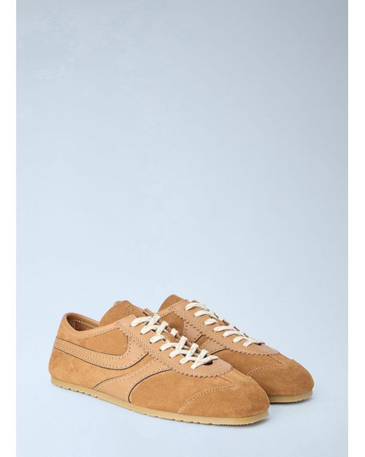Dries Van Noten Blue Suede Panel Sneakers