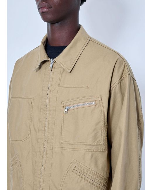 Comme des Garçons Natural Zip-Front Utility Jacket for men