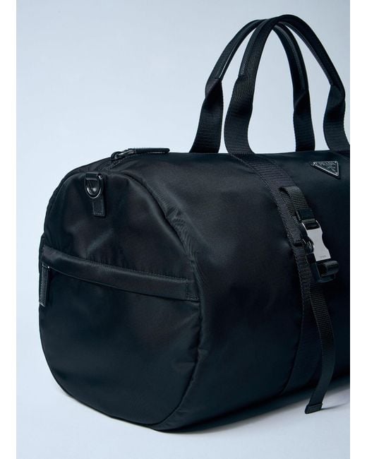 Prada Blue Re-Nylon And Saffiano Leather Duffle Bag for men