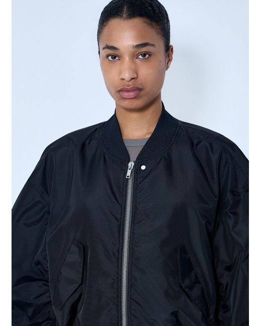 Rick Owens Blue Oversized Bomber Jacket
