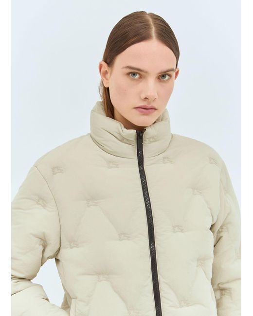 Burberry Natural Ekd Nylon Down Jacket