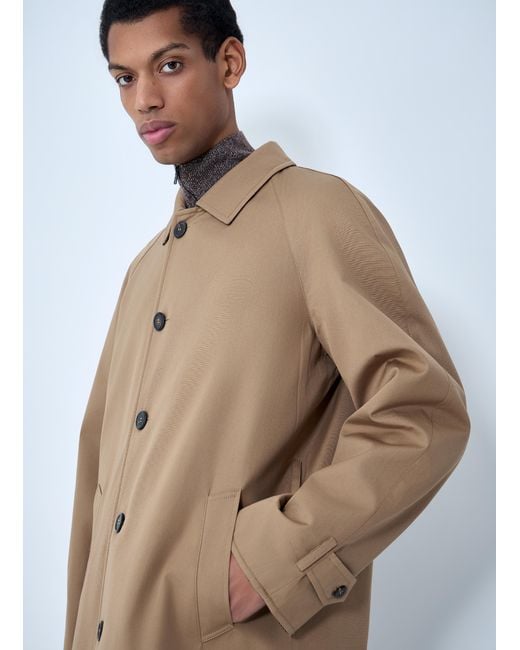 Prada Blue Reversible Buttoned Coat for men