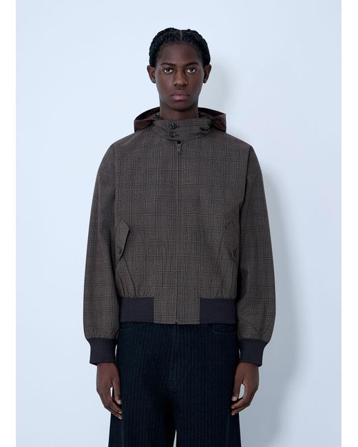 Prada Blue Hooded Wool Jacket for men