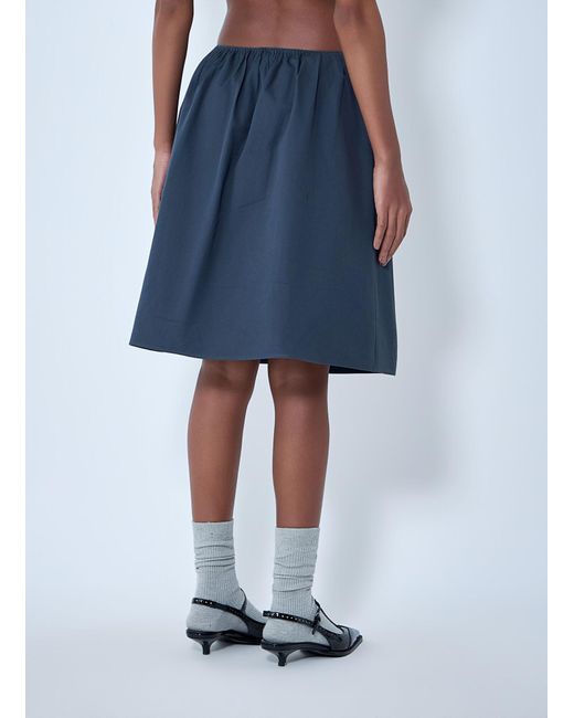 Miu Miu Blue Elasticated Waist A-Line Skirt