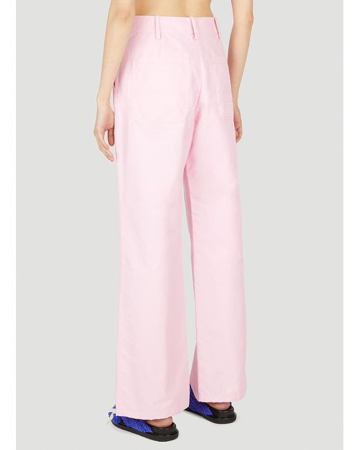 Marni Pink Technical Linen Drawstring Pants
