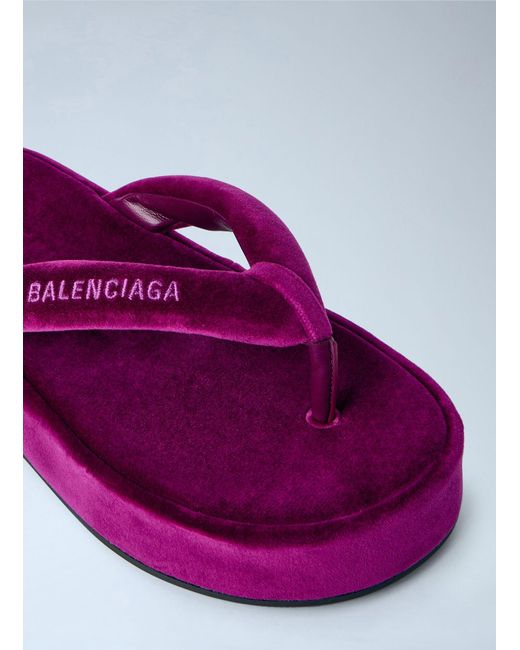 Balenciaga White Jet Lag Thong-Strap Sandals