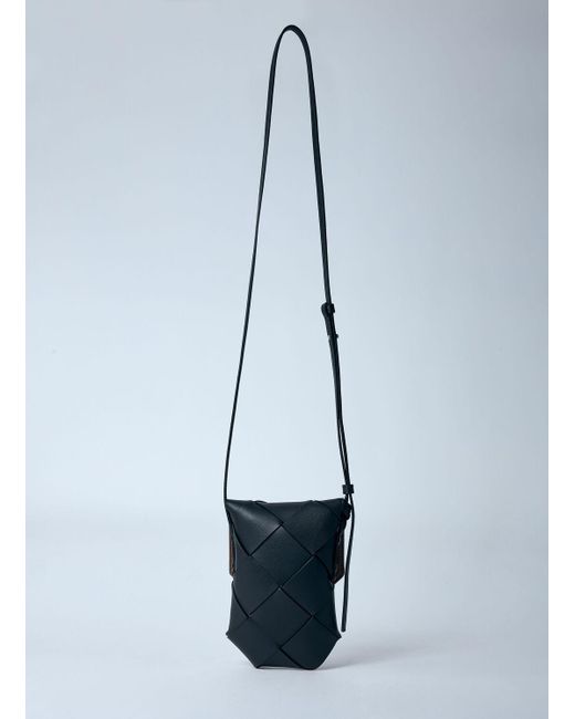 Bottega Veneta Diego カードケース クロスボディ フォンポーチ Bottega Veneta Diego Crossbody Phone Pouch in Blue for Men