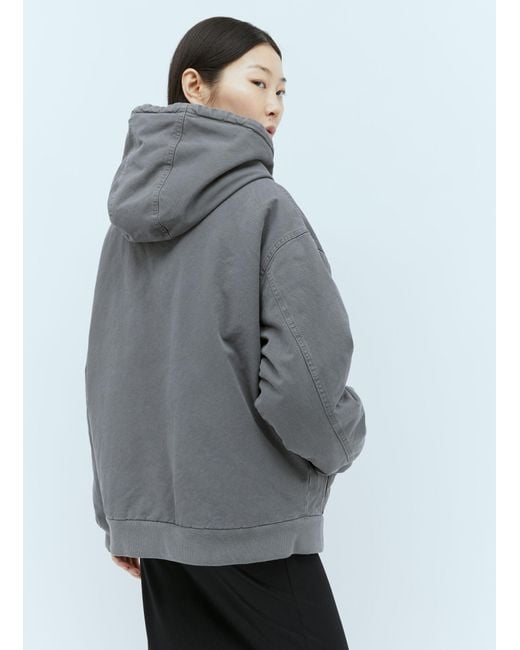 Miu Miu Gray Garment-dyed Gabardine Blouson Jacket