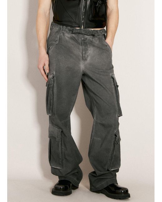 Dolce & Gabbana Gray Drill Cargo Pants for men