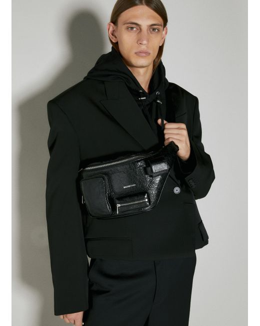 Balenciaga Black Superbusy Belt Bag for men