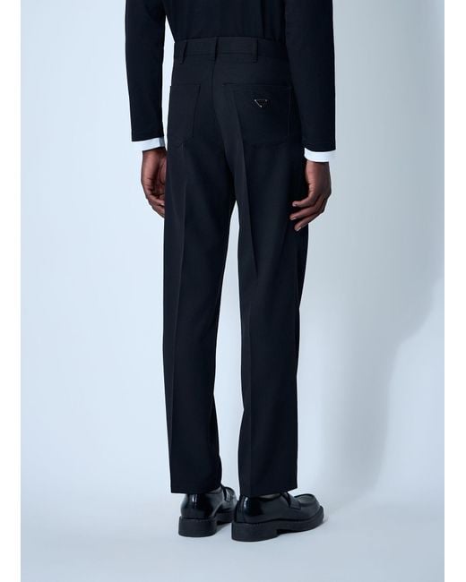 Prada Blue Wool Pants for men