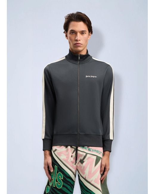 Palm Angels Gray Classic Logo Track Jacket for men