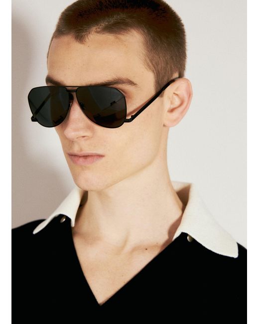 Saint Laurent Black Sl 690 Sunglasses for men
