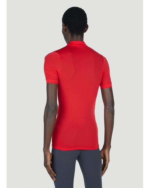 Raf Simons Red Stocking Polo Top for men