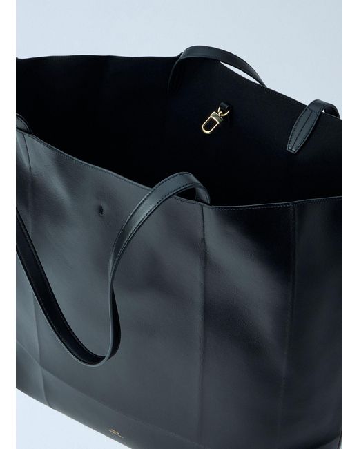Totême Blue Roam Leather Tote Bag