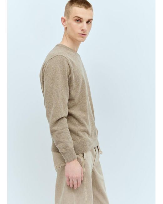 Lemaire Natural Crewneck Sweater for men