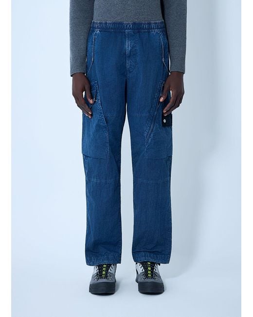 Stone Island Blue Elasticated Waistband Jeans for men
