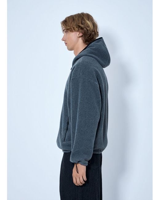 Miu Miu Blue Hooded Zip Sweatshirt