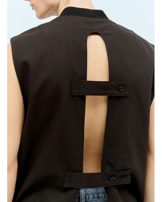 Noma T.D Black Bandana Embroidery Flight Vest for men