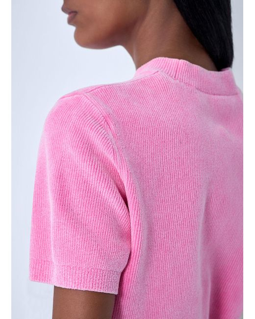 Alexander Wang Red Logo Motif Knitted Top