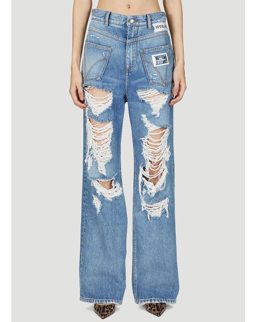 Dolce & Gabbana Blue Kim Backwards Jeans