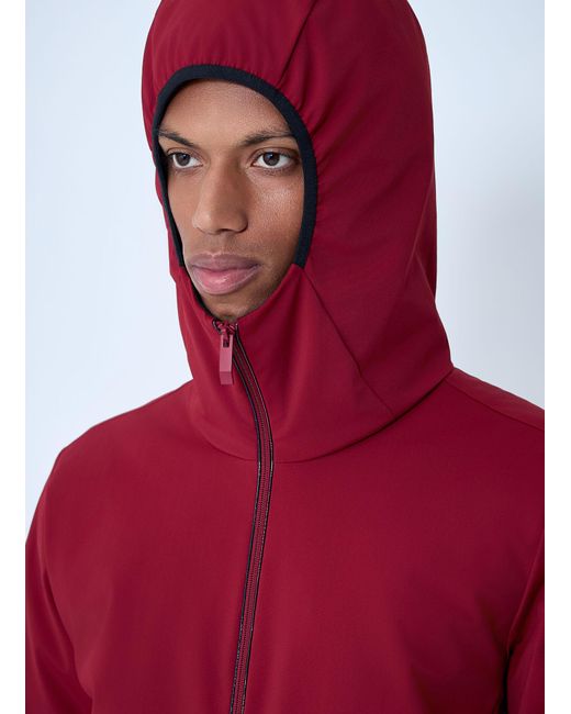 Moncler Red Batisse Hooded Short Down Jacket for men