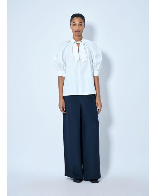 Max Mara Blue Wide-Leg Trousers