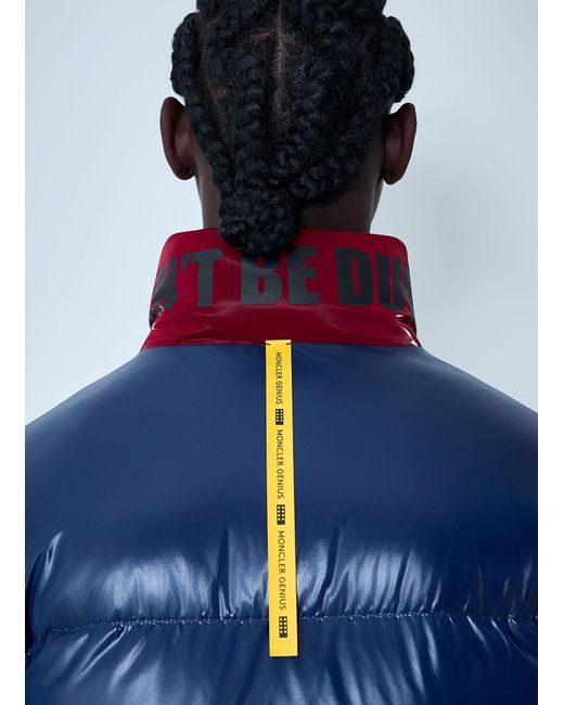Moncler x A$AP ROCKY Blue Moncler X A$ap Rocky Reversible Throttle Short Down Jacket for men