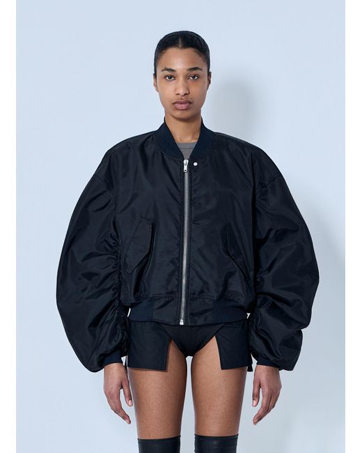 Rick Owens Blue Oversized Bomber Jacket
