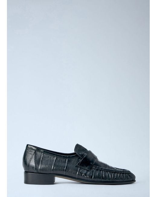 The Row Black Soft Loafers