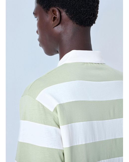 Miu Miu Blue Striped Jersey Polo Shirt for men