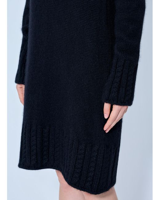 Moncler Blue Turtleneck Knit Dress