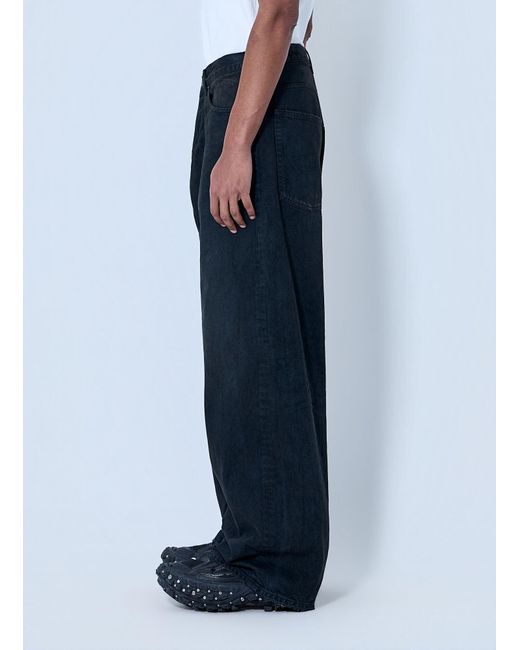 Balenciaga Blue Wide-Leg Denim Trousers for men