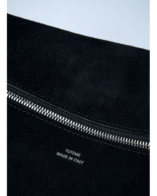 Totême  Blue Suede Scoop Tote Bag