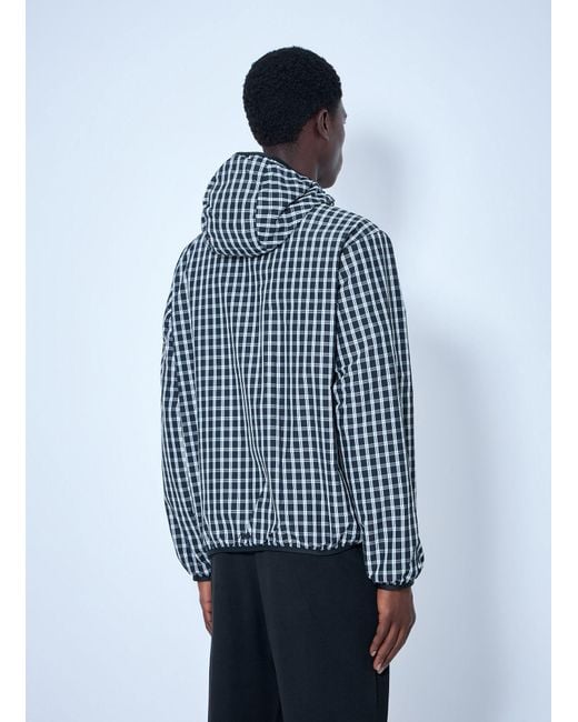 Moncler Blue Reversible Hooded Zip Jacket for men