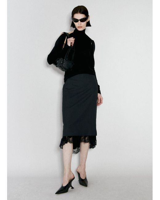 Balenciaga Black Lingerie Skirt