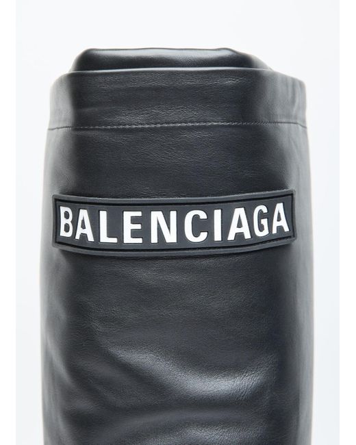 Balenciaga Gray Alaska High Leather Boots for men