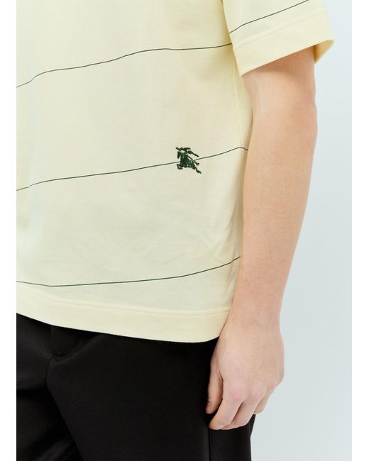 Burberry Natural Striped Polo Shirt for men