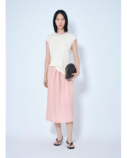 Totême Pink Fluid Silk Skirt