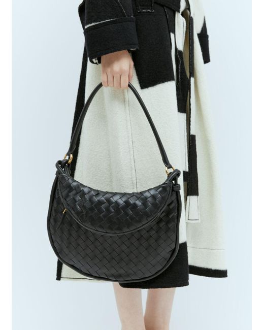 Bottega Veneta Black Gemelli Medium Shoulder Bag