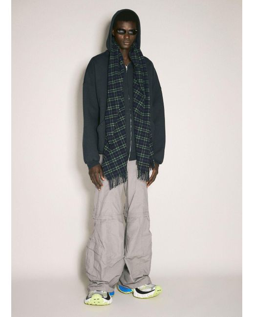 Balenciaga Unity Sports Icon Scarf Hooded Sweatshirt in Blue