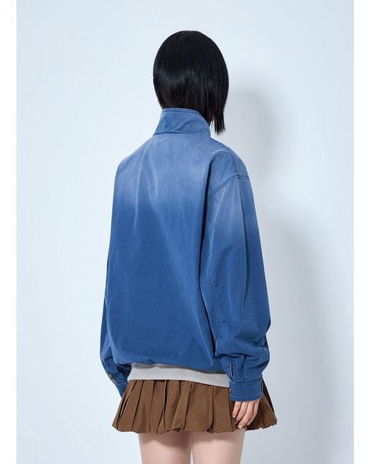 Miu Miu Blue Old Washed Twill Blouson Jacket