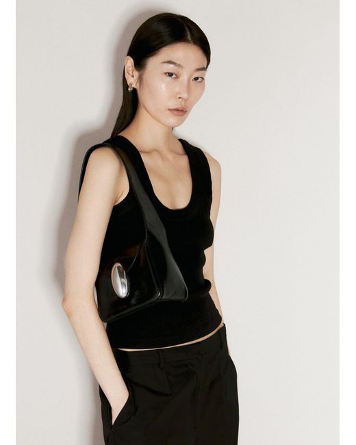 Alexander Wang Black Dome Slouchy Small Shoulder Bag