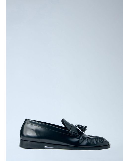 The Row Black Leather Loafers for men