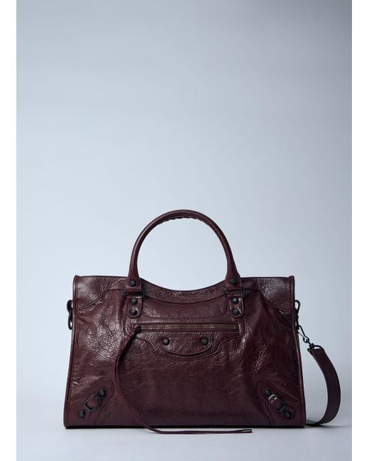 Balenciaga Purple Medium Le City Handbag
