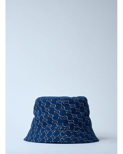 Gucci Blue Gg Bucket Hat for men