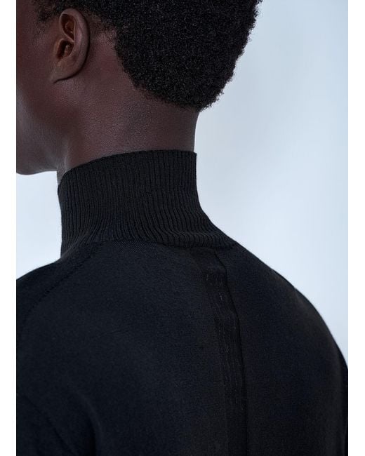 Rick Owens Blue Oversized Turtleneck Sweater for men