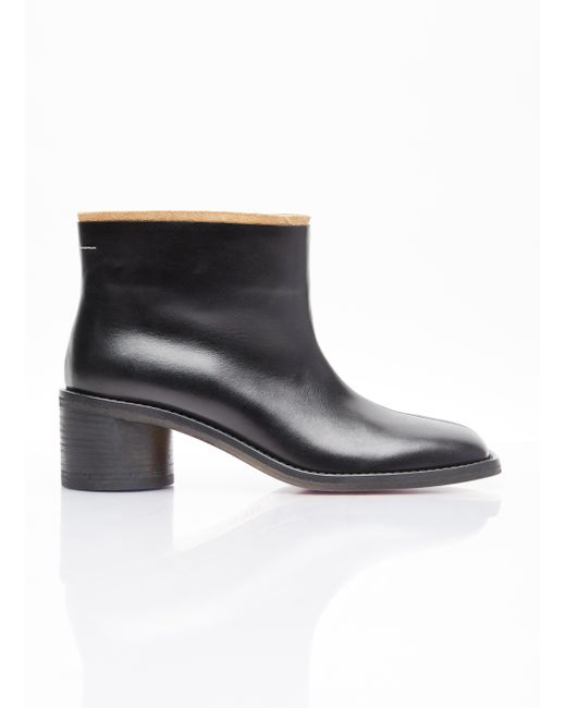 MM6 by Maison Martin Margiela Black Anatomic Ankle Boots