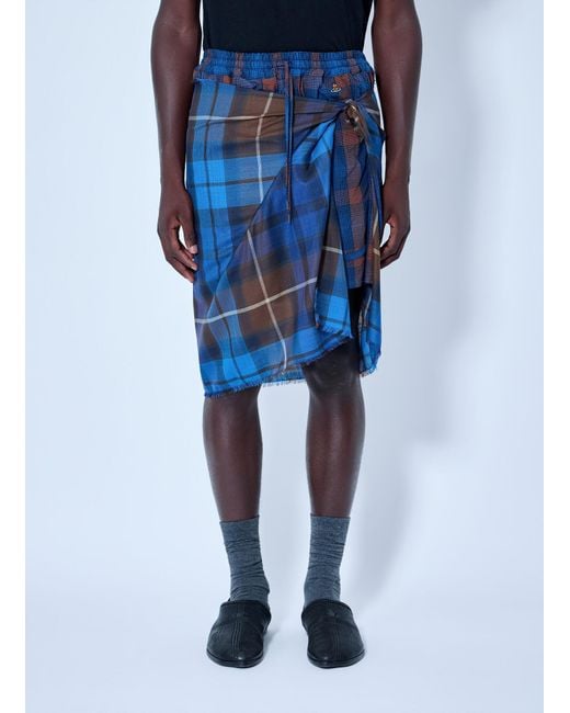 Vivienne Westwood Blue Chippendale Boxing Shorts for men